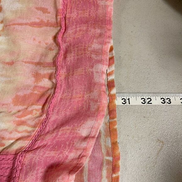 Glora Vanderbilt Pink Tie Dye Hippie Boho Shirt XL - Picture 9 of 9